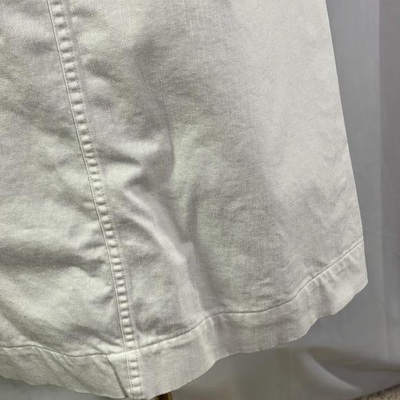 LAUREN Ralph Lauren White Button Front Denim Midi Skirt - Picture 15 of 16